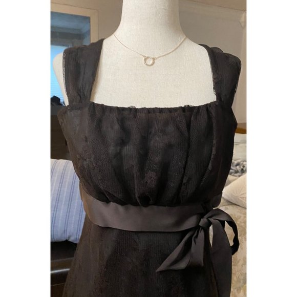 Bandolino Lace Dress Women Size 6 Brown Fully Lined Empire Cut‎ Sheath Wedding - Picture 11 of 15